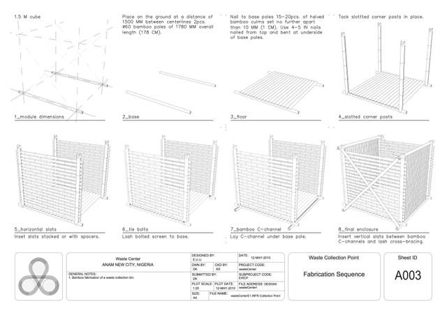 drawing dumpster fabrication sequence