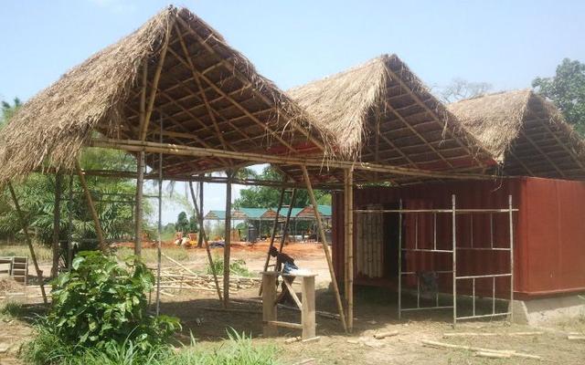 11 kiosk bamboo saw tooth roof shed